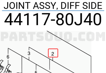 Suzuki 4411780J40 JOINT ASSY, DIFF SIDE