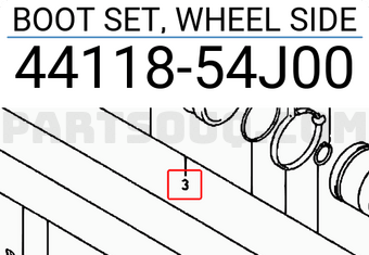 Suzuki 4411854J00 BOOT SET, WHEEL SIDE