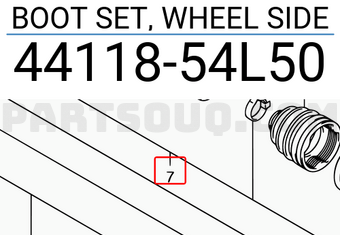 Suzuki 4411854L50 BOOT SET, WHEEL SIDE