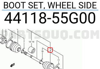 Suzuki 4411855G00 BOOT SET, WHEEL SIDE