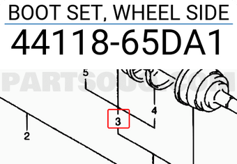 Suzuki 4411865DA1 BOOT SET, WHEEL SIDE