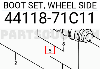 Suzuki 4411871C11 BOOT SET, WHEEL SIDE