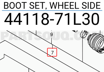 Suzuki 4411871L30 BOOT SET, WHEEL SIDE