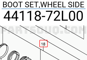 Suzuki 4411872L00 BOOT SET,WHEEL SIDE