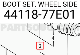 Suzuki 4411877E01 BOOT SET, WHEEL SIDE