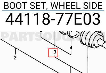 Suzuki 4411877E03 BOOT SET, WHEEL SIDE
