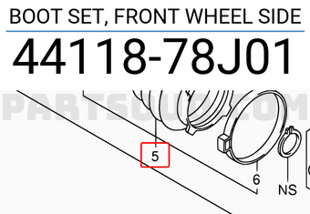 Suzuki 4411878J01 BOOT SET, FRONT WHEEL SIDE