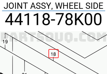 Suzuki 4411878K00 JOINT ASSY, WHEEL SIDE
