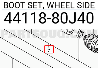 Suzuki 4411880J40 BOOT SET, WHEEL SIDE