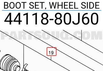 Suzuki 4411880J60 BOOT SET, WHEEL SIDE