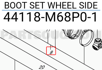 Suzuki 44118M68P01 BOOT SET WHEEL SIDE