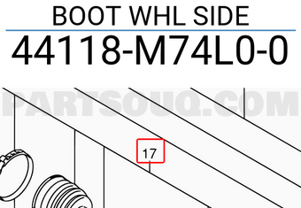 Suzuki 44118M74L00 BOOT WHL SIDE
