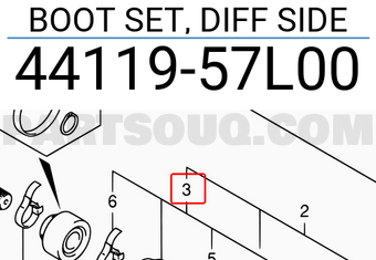 Suzuki 4411957L00 BOOT SET, DIFF SIDE