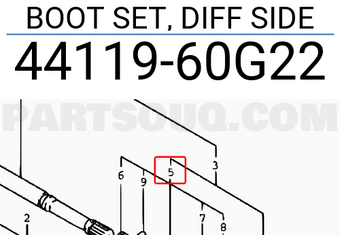 Suzuki 4411960G22 BOOT SET, DIFF SIDE