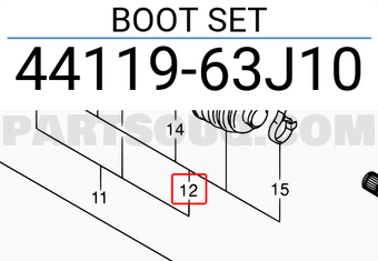 Suzuki 4411963J10 BOOT SET
