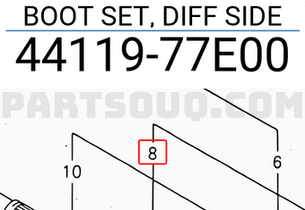 Suzuki 4411977E00 BOOT SET, DIFF SIDE