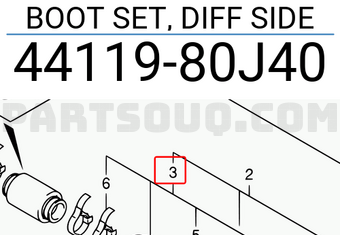 Suzuki 4411980J40 BOOT SET, DIFF SIDE