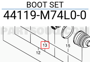 Suzuki 44119M74L00 BOOT SET
