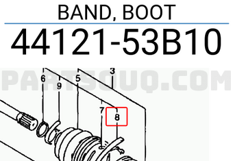 Suzuki 4412153B10 BAND, BOOT
