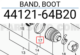 Suzuki 4412164B20 BAND, BOOT