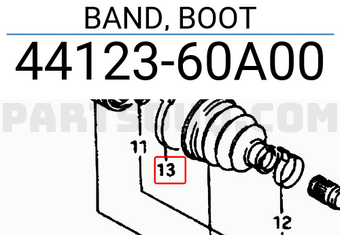Suzuki 4412360A00 BAND, BOOT