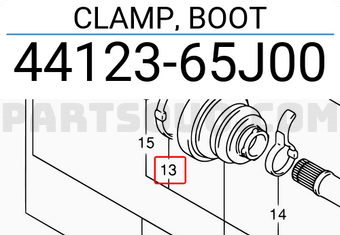 Suzuki 4412365J00 CLAMP, BOOT