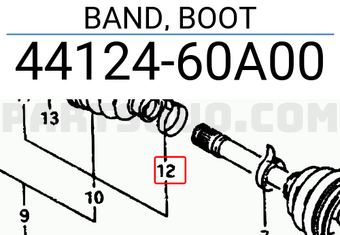 Suzuki 4412460A00 BAND, BOOT