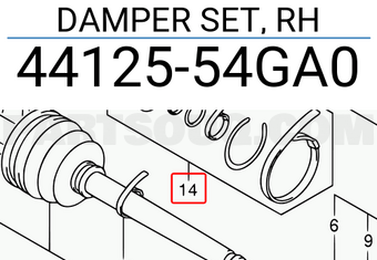 Suzuki 4412554GA0 DAMPER SET, RH
