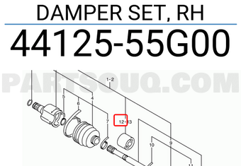 Suzuki 4412555G00 DAMPER SET, RH