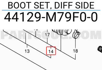 Suzuki 44129M79F00 BOOT SET, DIFF SIDE