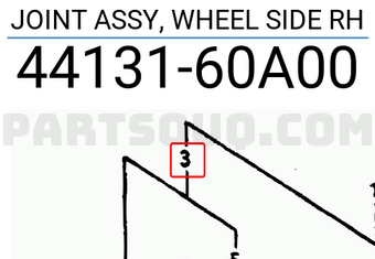 Suzuki 4413160A00 JOINT ASSY, WHEEL SIDE RH