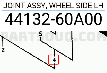 Suzuki 4413260A00 JOINT ASSY, WHEEL SIDE LH