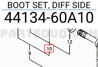 Suzuki 4413460A10 BOOT SET, DIFF SIDE