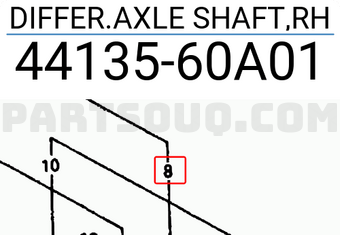 Suzuki 4413560A01 DIFFER.AXLE SHAFT,RH