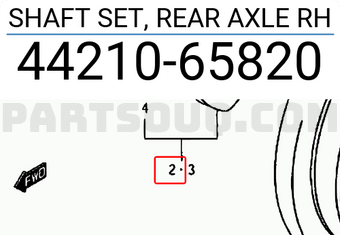 Suzuki 4421065820 SHAFT SET, REAR AXLE RH