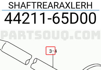 Suzuki 4421165D00 SHAFTREARAXLERH