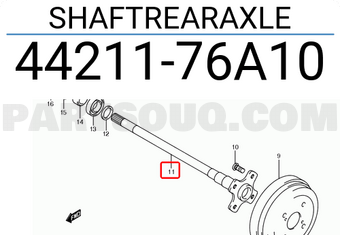 Suzuki 4421176A10 SHAFTREARAXLE