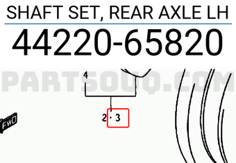 Suzuki 4422065820 SHAFT SET, REAR AXLE LH