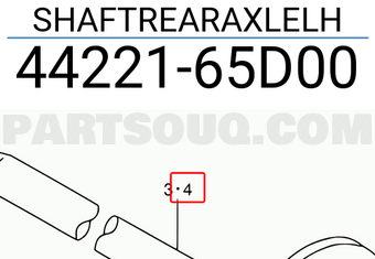 Suzuki 4422165D00 SHAFTREARAXLELH