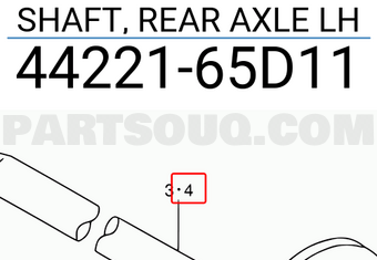 Suzuki 4422165D11 SHAFT, REAR AXLE LH