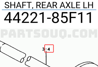 Suzuki 4422185F11 SHAFT, REAR AXLE LH