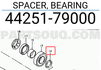 Suzuki 4425179000 SPACER, BEARING