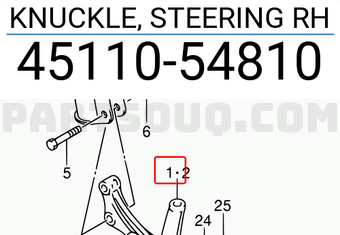 Suzuki 4511054810 KNUCKLE, STEERING RH