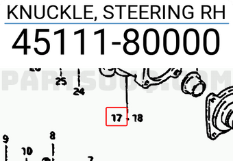 Suzuki 4511180000 KNUCKLE, STEERING RH