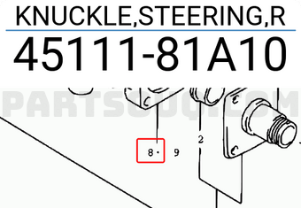 Suzuki 4511181A10 KNUCKLE,STEERING,R