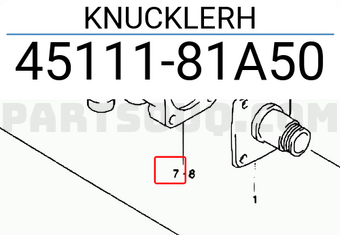 Suzuki 4511181A50 KNUCKLERH
