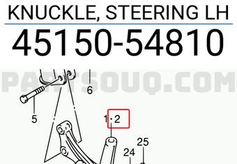 Suzuki 4515054810 KNUCKLE, STEERING LH