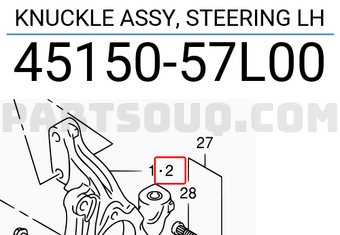 Suzuki 4515057L00 KNUCKLE ASSY, STEERING LH