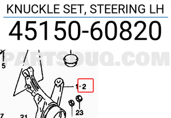 Suzuki 4515060820 KNUCKLE SET, STEERING LH
