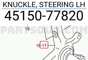 Suzuki 4515077820 KNUCKLE, STEERING LH